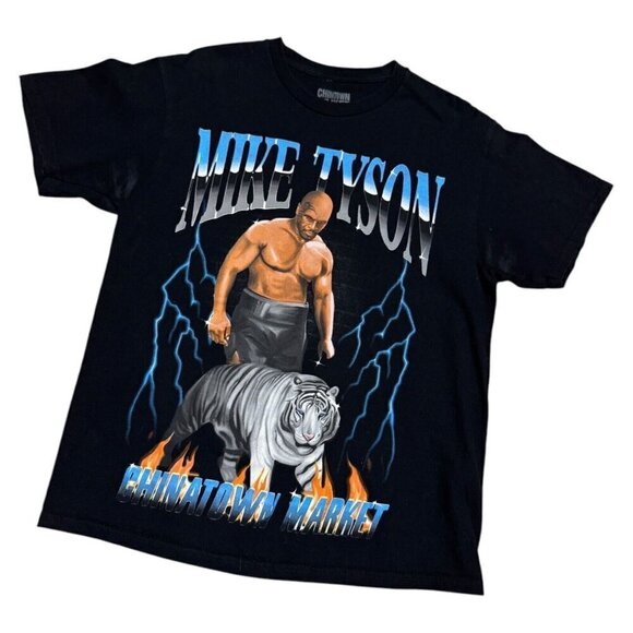 CHINATOWN MARKET Mike Tyson Tiger Boxing Streetwear Designer Tee Shirt Men Large - Picture 4 of 5